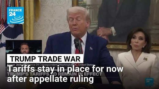 Trump tariffs stay in place for now after appellate ruling • FRANCE 24 English - World News