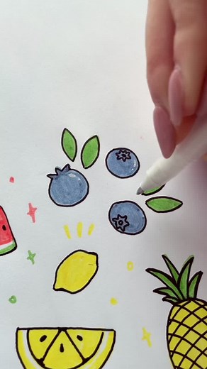 How to Draw Blueberries Step by Step
