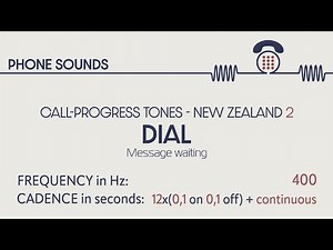 Dial tone - Message waiting (New Zealand 2). Call-progress tones. Phone sounds. Sound effects. SFX