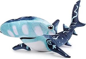 Frankiezhou Giant Hammerhead Shark Plush Toy - Realistic 40in Long Blue Shark Stuffed Toy, Super Soft Ocean Sea Creatures Plush Toy Gift Collection for Kids