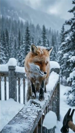 Man Breaks Ice to Save Fox – Emotional Rescue 🦊❄️ #Shorts #shortstory #wildlife