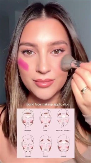 Face triangle makeup hack ✨#makeup #shortfeed #youtubefyp