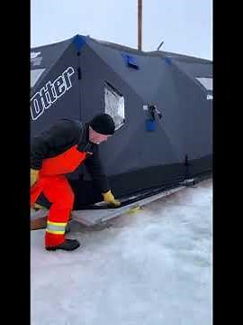 ❄️🎣 Custom ultra-light portable ice shack idea! 🧊 Easy to make and easy to tow! #Shorts