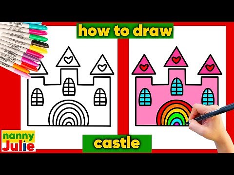 How to draw a CASTLE for princess | Nanny Julie