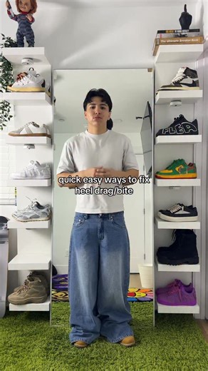 jacob on Instagram: "easiest ways to fix heel drag/bite . . . #explore #fashion #fashioninspo #outfitinspo #streetwear"