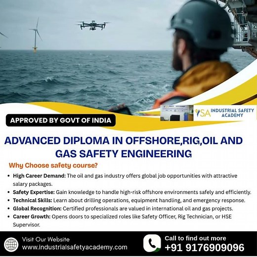 Offshore Rig Oil & Gas Safety Engineering Course in Chennai & Tamil Nadu | Industrial Safety Academy
