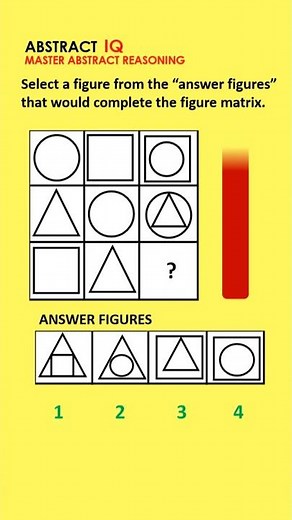 Abstract Reasoning Quiz, Non-Verbal Reasoning Test, ABSTRACT IQ, Logical Thinking, Figure Matrix