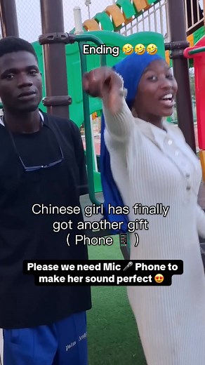 Chinese Girl Receives Phone Gift, Mic Needed for Perfect Sound