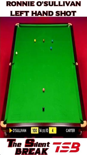 O'Sullivan Incredible Final red left hand double!! The Silent break #snooker