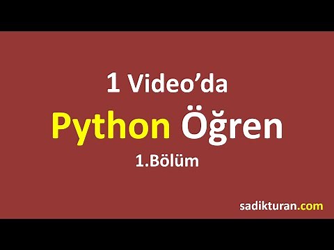 1 Video' da Python Dersleri ile Python Programlama için mükemmel bir başlangıç yapın! (1.Bölüm)