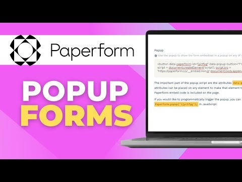 How To Create Popup Forms With Paperform
