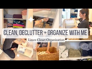 Clean, Declutter + Organize With Me! Linen Closet Organization