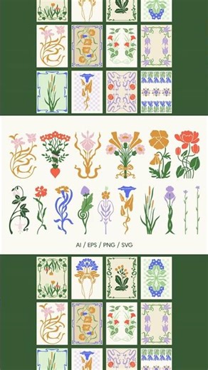 Art Nouveau Vector Poster Creator Graphic Download