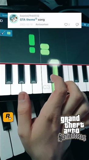 GTA Theme song 🚗🔫 on the Keyboard #linuskeyboard #piano #pianotutorial #klavier #pianomusic #gta
