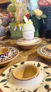 Start your morning with the most beautiful egg cups you have ever seen! 🥚 Our stackable egg cups are the perfect mix of charm and practicality - ideal for Easter breakfasts and cozy brunches all year round. 🌸💛 #nicholasmosse #handcraftedwithlove #eggs #springtimedecor #eastervibes | Nicholas Mosse Pottery