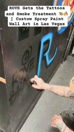 ROVE Gets the Tattoos and Smoke Treatment 🎨🔥 | Custom Spray Paint Wall Art in Las Vegas