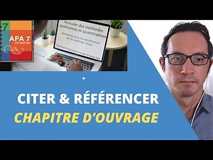 Comment citer et référencer un chapitre d'ouvrage à la norme APA 7