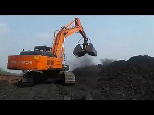 Clamshell bucket with 20 ton excavator for coal unloading