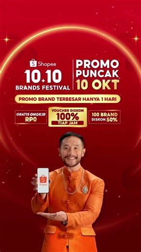 Promo PUNCAK Shopee 10.10 Brands Festival - Nikmati Promo Brand TERBESAR! 🎉