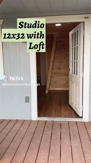 Thinking about extra space for your family or a cozy retreat for the creative soul? 🌟 The Studio 12x32 with loft is perfect for a teen hangout or your dream she shed. This cute and smart tiny home starts around $55,000 and comes with a walk-in shower, cooktop, spray foam insulation, and more. Customize to your heart’s content—choose your colors, style, and size. Whether you want a comfy getaway or an efficient rental option, Tiny Treasures Buildings has got you covered! Swing by 9358 SC Tate RD