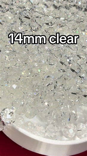 The clarity on these 14mm beads are probably the best I have ever had on my clear beads. They are absolutely beautiful 🤩 #beads #beadshop #glassbeads #craft