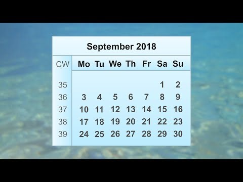 September 2018 Calendar