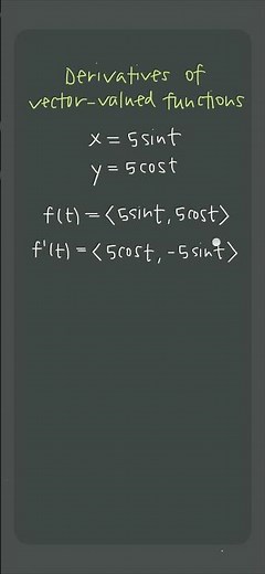 Differentiate ↗️vector-valued↗️ functions, BUT MAKE IT EASY 😅😅 #apcalculus #apcalc #unit9 #shorts