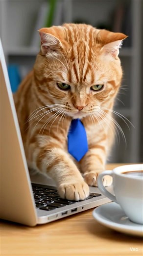 “A funny cat typing on laptop #shorts #funnyanimals #viralshorts #ytshorts