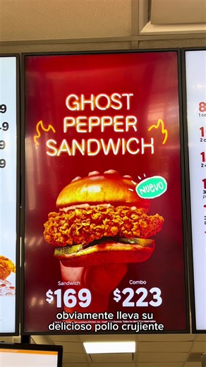 Prueba el nuevo Sándwich Ghost Pepper de Popeyes