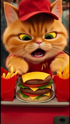 50 Angry Customers… One Super Speed Cat! #fyp #funny