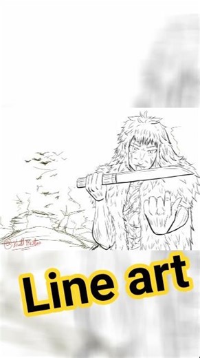 Barbarian Chief r2 Line Art #artedigital #art #trend #draw
