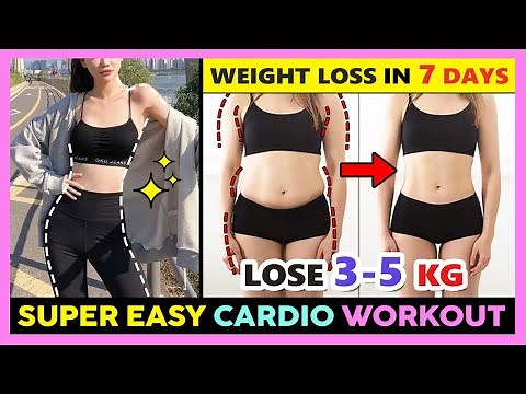 🔥LOSE WEIGHT IN 7 DAYS CHALLENGE | SUPER EASY CARDIO WORKOUT LOSE 3-5 KG IN 1 WEEK AT HOME