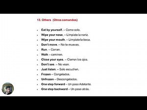 13 CLASSROOM COMMANDS - COMANDOS EN INGLES
