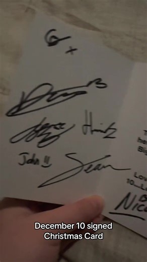 Does anyone else have a signed Christmas card for December 10 out of nowhere? so random but actually love it @December 10 @dannydecember10 @JoshDecember10 @cruzdecember10 @Seandecember10 @Hendrik @johndecember10 @Nicolasdecember10 #december10 #boyband #simoncowell