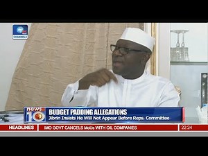 Budget Padding: Hon. Jibrin Insists He Will Not Appear Before Ethics Committee; Urges Senate to Take Over Functions of National Assembly Until the Case is Resolved | WATCH