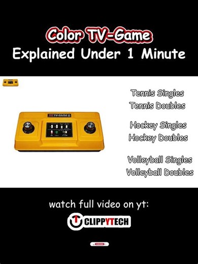 Color TV Game Explained Under 1 Minutes! #console #gaming #nintendo #techexplained #tech #shorts