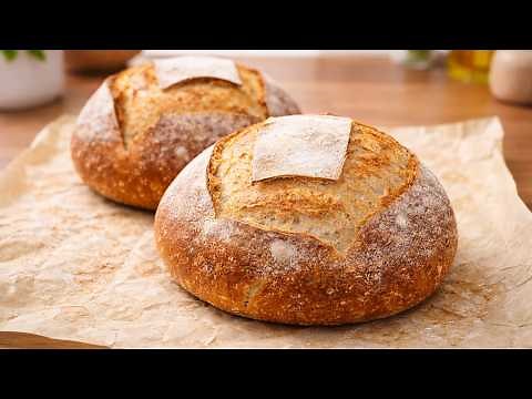 Stop Buying Bread! Easy & Cheap Whole Wheat Country Bread, Crispy Outside, Soft Inside