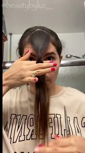 Cómo hacer tu flequillo en casa 💇‍♀️ #DIY #beautybyluz