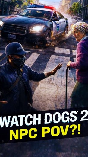 🎮👀 Watch Dogs 2 NPC VS Police – This Was Unexpected! 🤯🚔 #shortreel