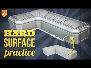 Hard surface tutorial in Blender - cut, cloth, grid and screw