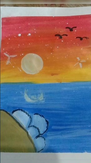 Scenery painting #painting #painting tutorial #art #ananyatheartist