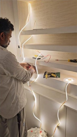Led strip light installation