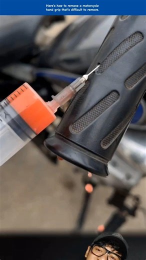Here's how to remove a motorcycle hand grip that's difficult to remove.