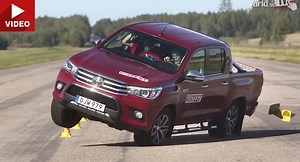 Toyota Hilux Almost Flips Over During Moose Test | Carscoops
