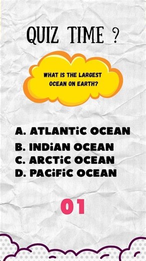 Can You Answer This ? Largest Ocean on Earth | GK Quiz #quiz #riddles #brainchallenge