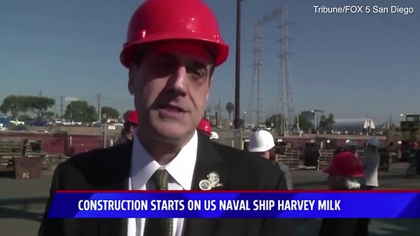 Construction underway for new US navy ship named Harvey Milk