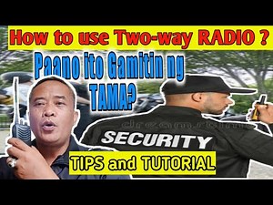 How to use Two-way Radio, Simple TIPS ni 59 ll 59 JO Sinag