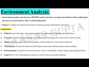 Environmental analysis in strategic management || Environmental analysis process || PESTEL Analysis