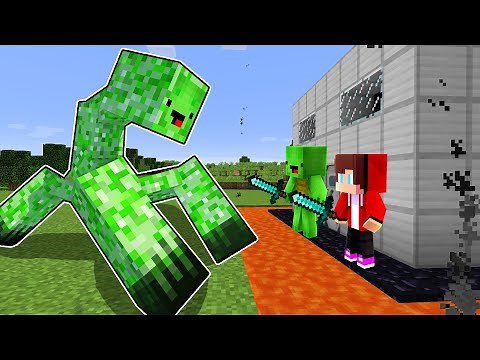 JJ MUTANT CREEPER contre la maison la plus sécurisée - Gameplay Minecraft par Mikey et JJ Maizen