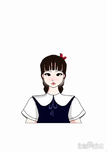 (speed paint) My Digital Drawing of a Japanese anime girl #shorts #shortsvideo #digitalart